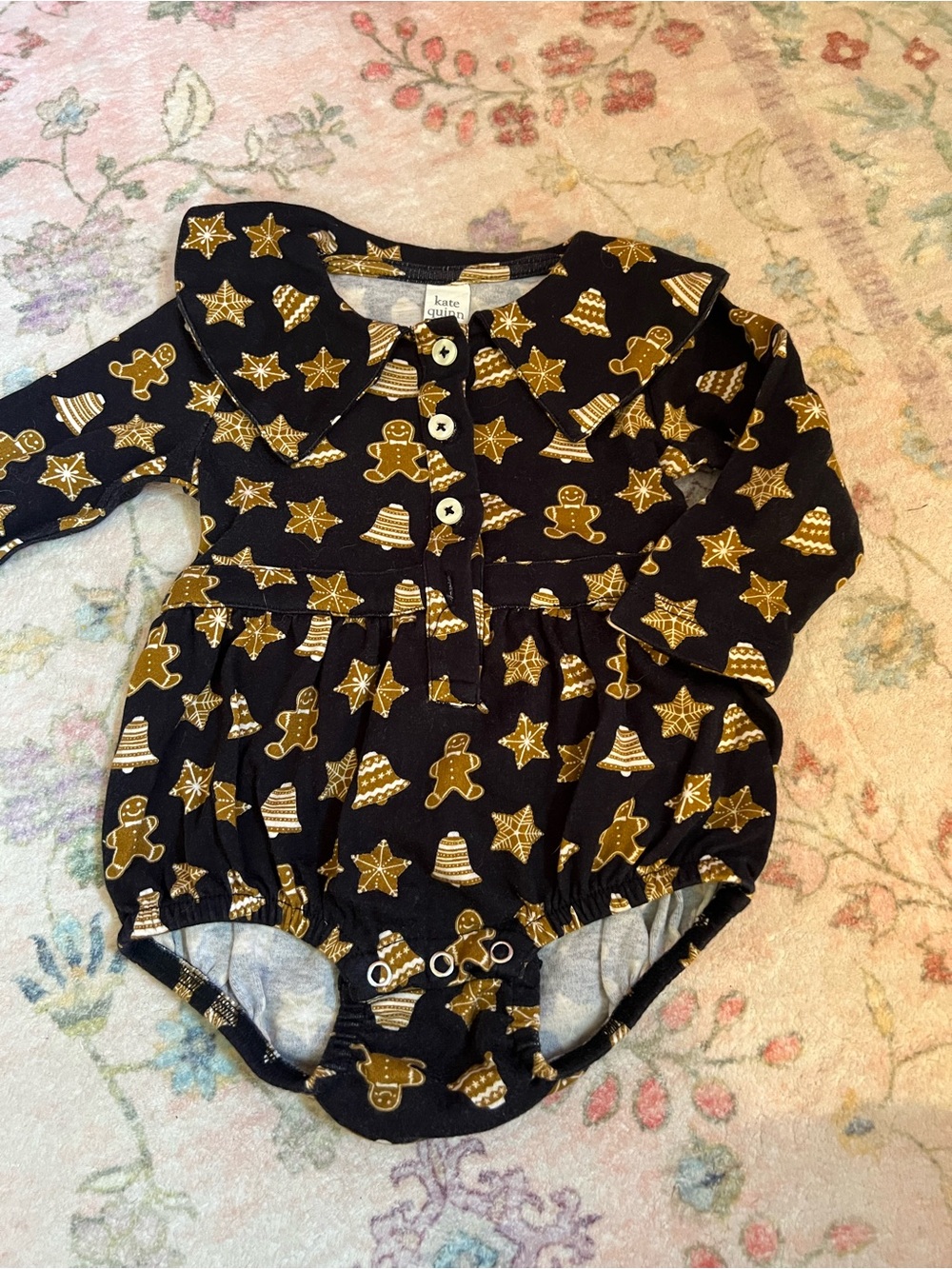 kate quinn Black and Gold Gingerbread Star One-Piece